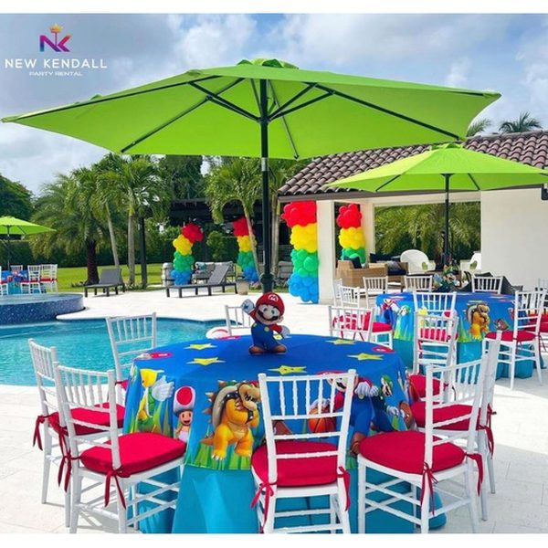 Kids White Resin Chair — party rental in Miami