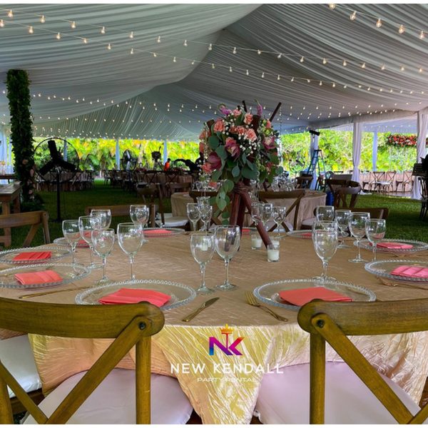 White Leg Drapes — party rental in Miami