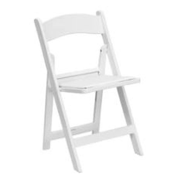 White Resin Chair — party rental in Miami